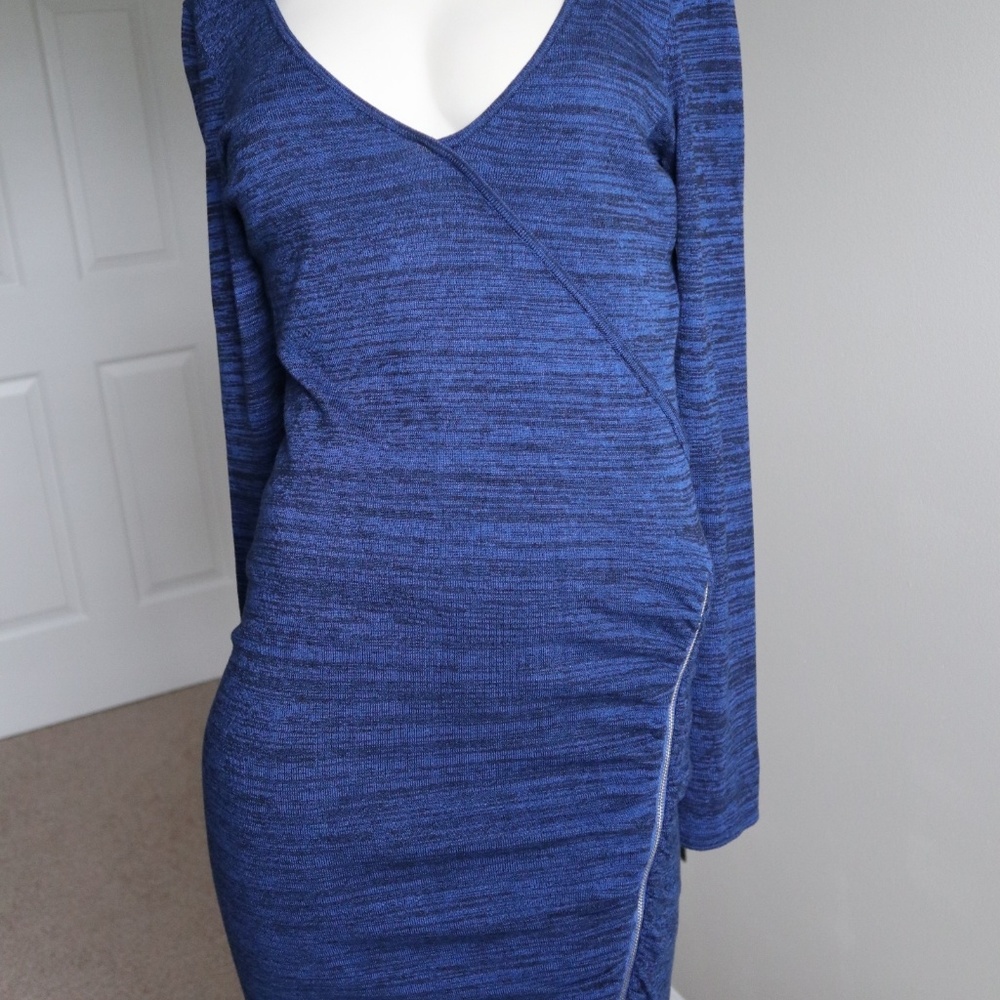 Royal Blue Guess Long Sleeve Sweater Dress